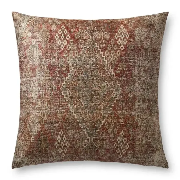 Loloi – FP0009 Red / Multi 36inW x 36inD x 6inH Pillow – FL01FP0009REMLFL36