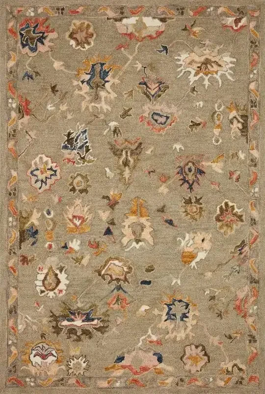 Loloi – Padma Grey / Multi 18in x 18in Sample Rug – PADMPMA-02GYML160S