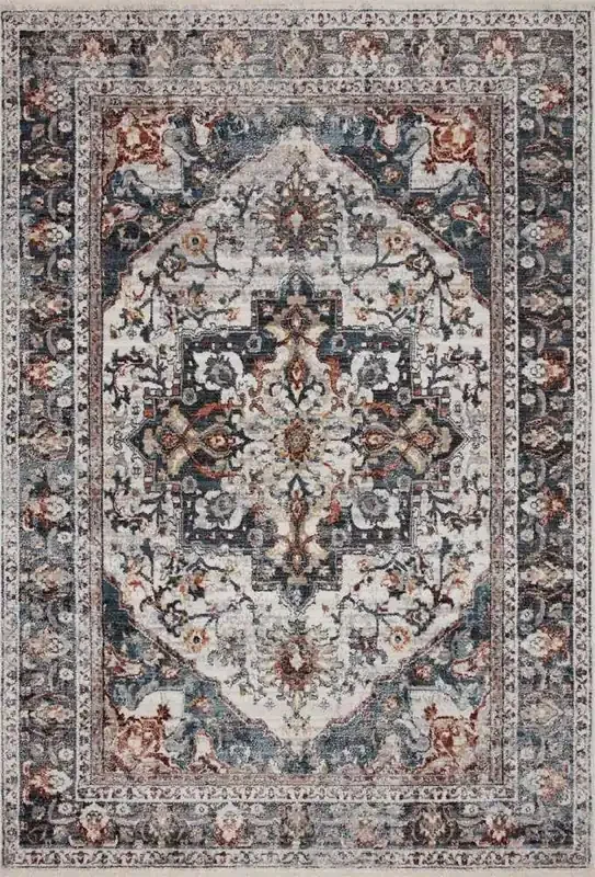 Loloi – Samra Ivory / Denim 5-3in x 7-9in Area Rug – SAMRSAM-09IVDE5379