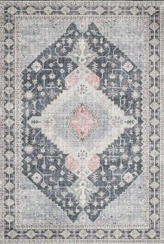Loloi – Skye Charcoal / Multi 6-0in x 9-0in Area Rug – SKYESKY-02CCML6090