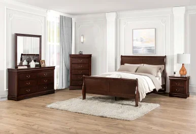 LOUIS PHILIPPE Twin Bed, Cherry / FM7866CH-T-BED