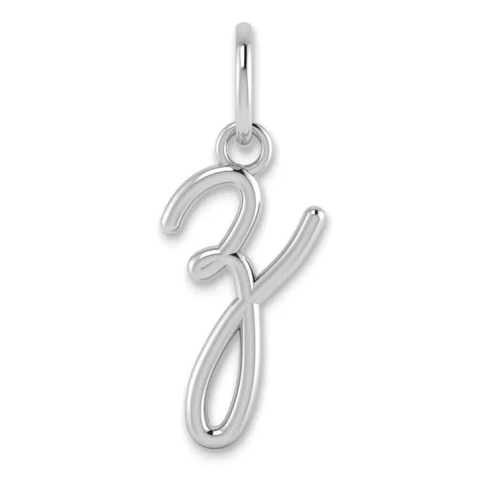 Lower Case Letter Z Initial Charm 14k White Gold XNA1307W/Z