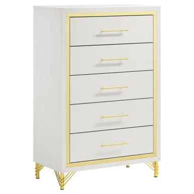 Lucia 5-drawer Bedroom Chest of Drawers White / CS-224735