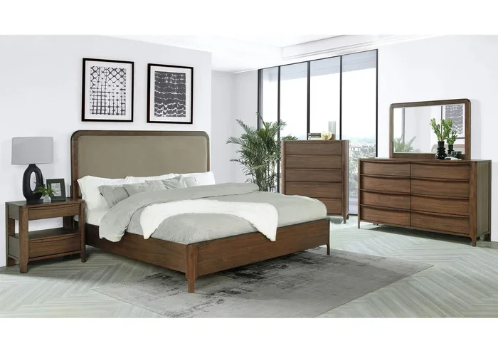 Maderia 5-piece Queen Bedroom Set Walnut