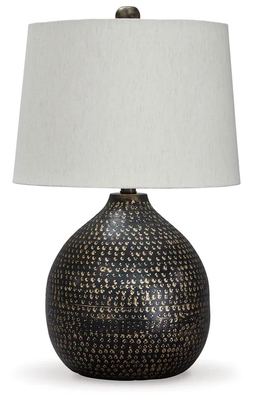Maire – Metal Table Lamp – Black / Gold Finish