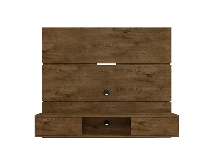 Manhattan Comfort – Vernon Floating Entertainment Center with 3 Fixed Shelves in Rustic Brown – 236BMC9