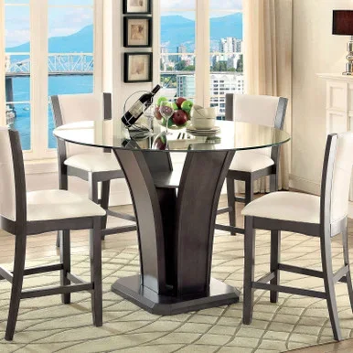 MANHATTAN III Round Counter Ht. Table / CM3710GY-PT-TABLE