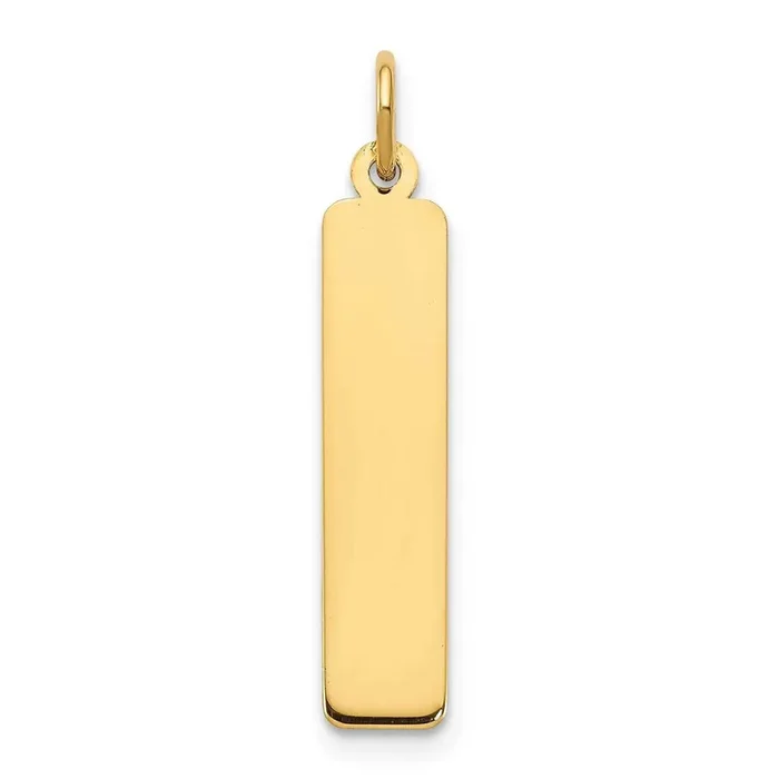 Medium Vertical Blank Bar Charm Sterling Silver Gold-plated XNA1277GP