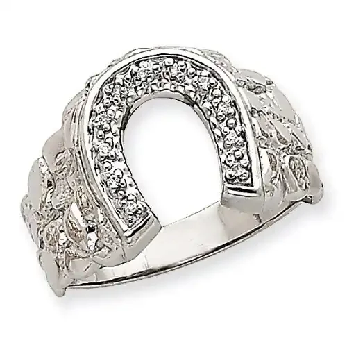 Men‘s Band Mounting 14k White Gold Y7208