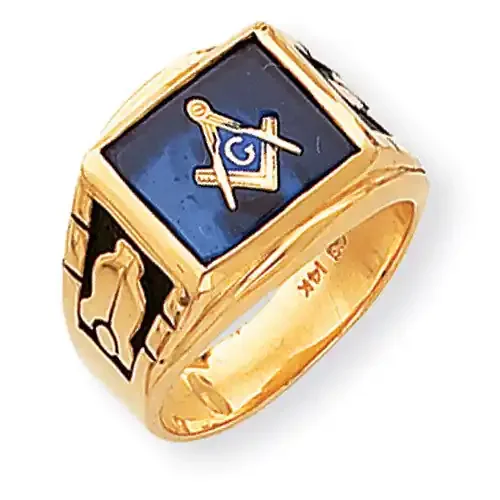 Men‘s Masonic Ring 14k Gold Y1590M