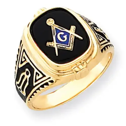 Men‘s Masonic Ring 14k Gold Y4078M
