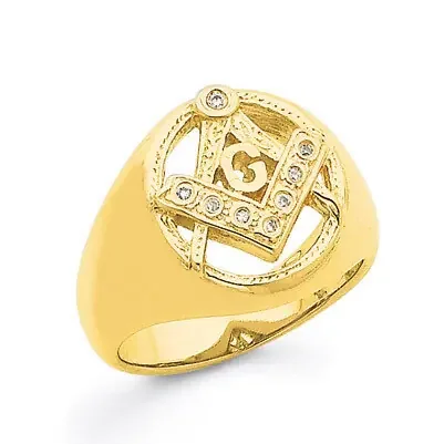 Men‘s Masonic Ring Mounting 14k Gold Y7232