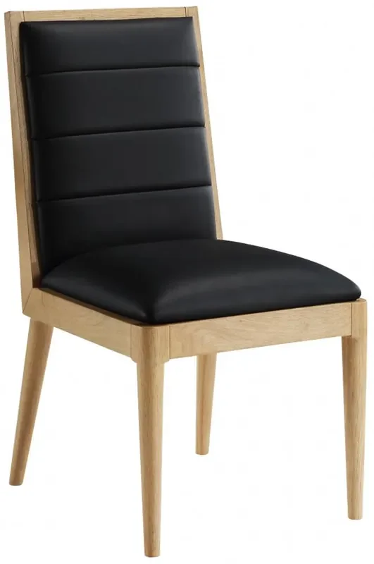 Meridian Furniture – Bristol Black Vegan Leather Dining Chair (Set of 2) – 485Black-C