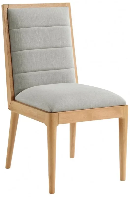 Meridian Furniture – Bristol Grey Linen Textured Fabric Dining Chair (Set of 2) – 487Grey-C
