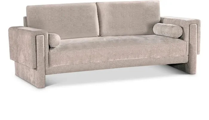 Meridian Furniture – Madeline Beige Chenille Fabric Sofa – 152Beige-S