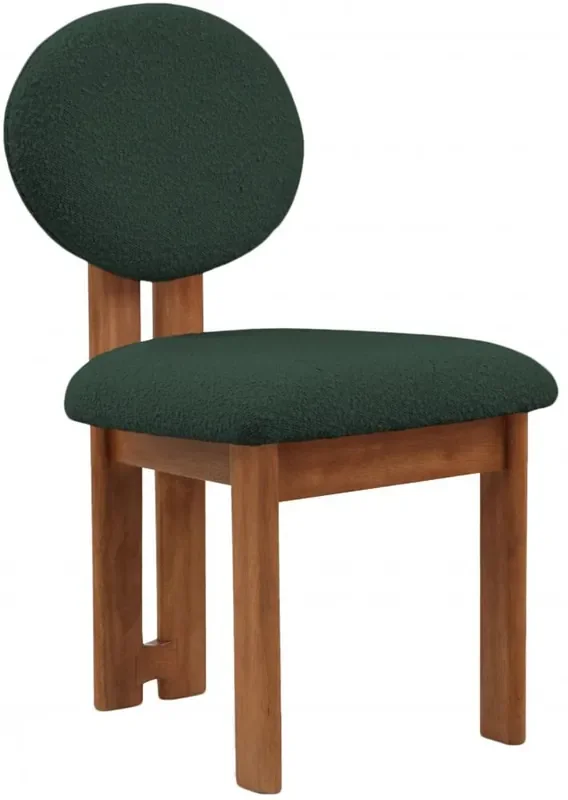 Meridian Furniture – Napa Green Boucle Fabric Dining Chair (Set of 2) – 489Green-C
