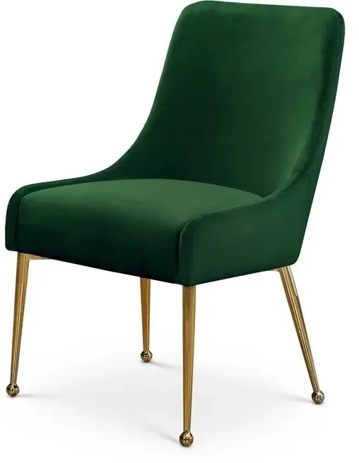 Meridian Furniture – Owen Green Velvet Dining Chair (Set of 2) – 744Green
