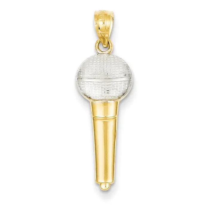 Microphone Pendant 14k Gold YC999