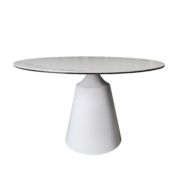 Modrest Edith Modern Round White Ceramic Dining Table