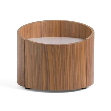 Modrest Geneva – Modern Walnut Round Nightstand / VGWCC522B-WAL