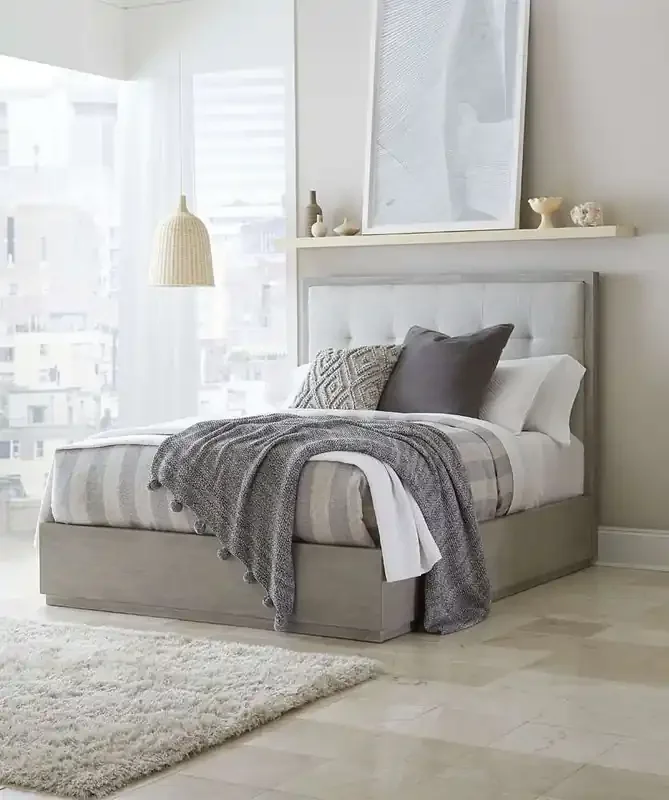 Modus Furniture – Oxford Queen Platform Bed in Mineral – AZBXF5
