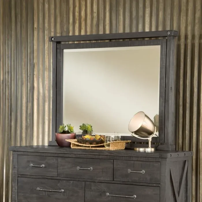 Modus Furniture – Yosemite Solid Wood Mirror in Cafe