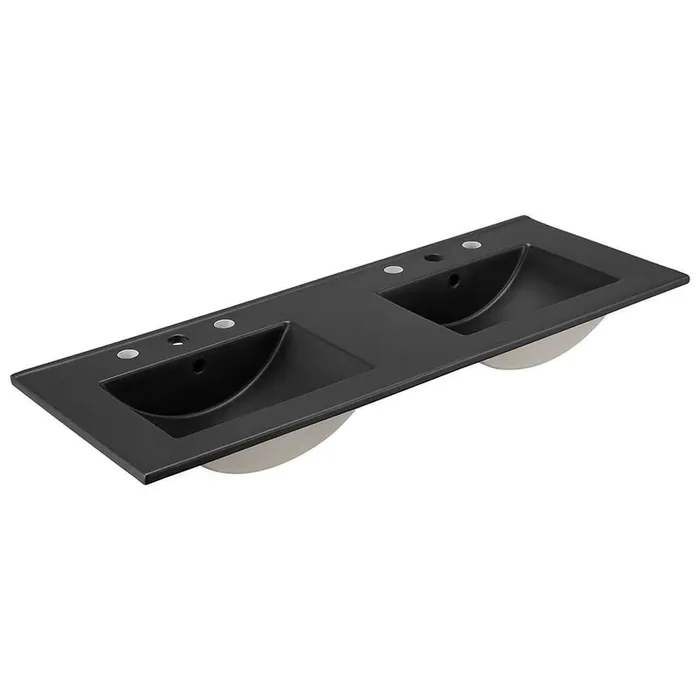 Modway – Cayman 48in Double Basin Bathroom Sink – EEI-5073-BLK