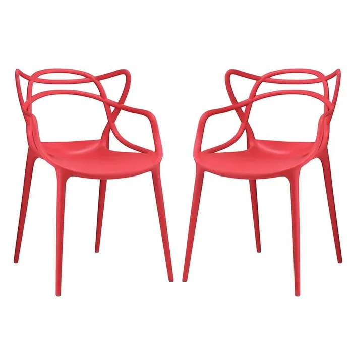 Modway – Entangled Dining Set (Set of 2) – EEI-2347-RED-SET