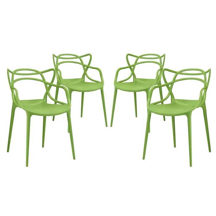 Modway – Entangled Dining Set (Set of 4) – EEI-2348-GRN-SET
