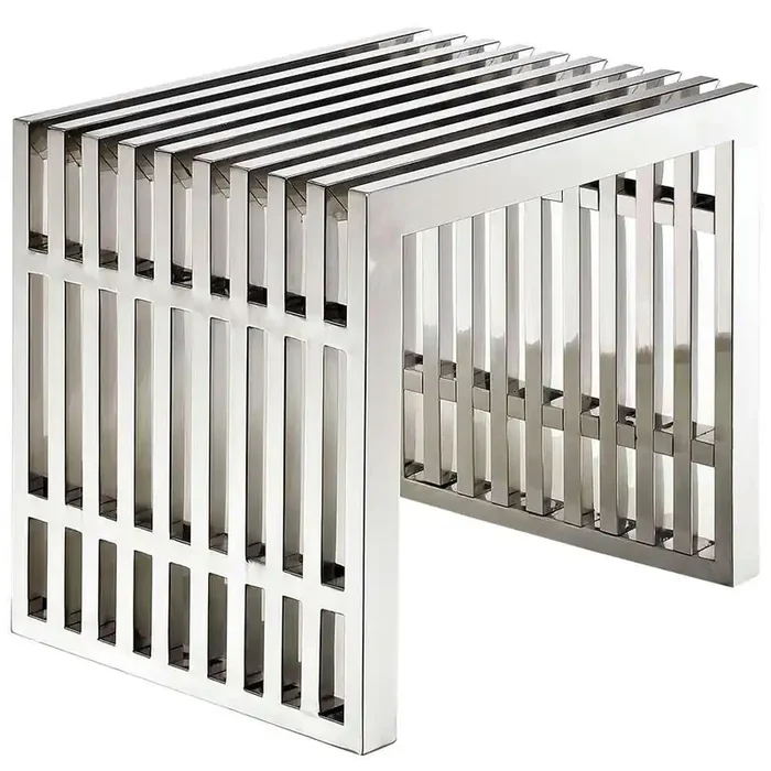 Modway – Gridiron Small Stainless Steel Bench – EEI-569-SLV