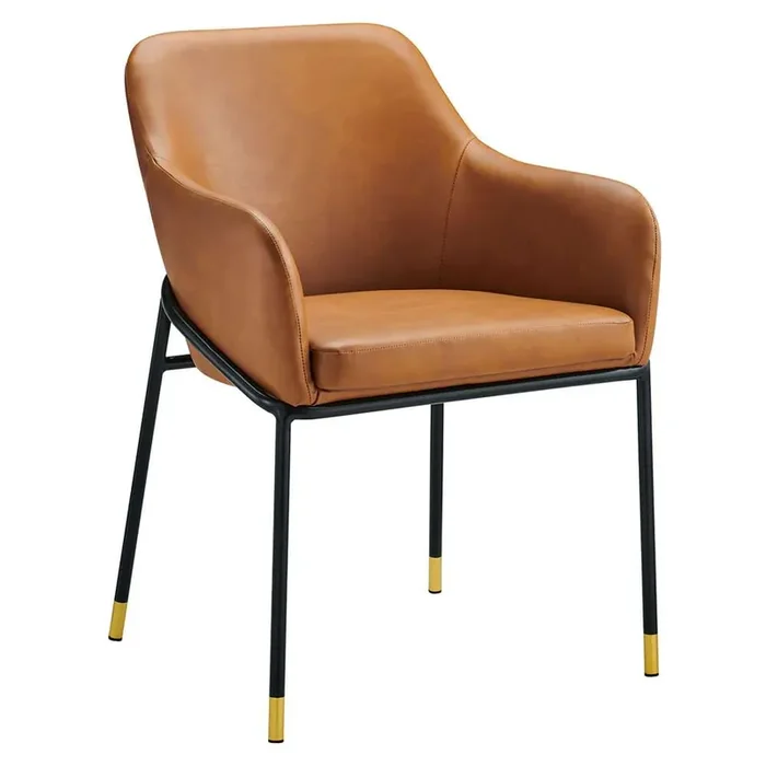 Modway – Jovi Vegan Leather Dining Chair – EEI-4672-BLK-TAN