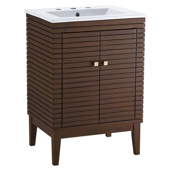 Modway – Ledger 24in Bathroom Vanity – EEI-5114-WAL-WHI