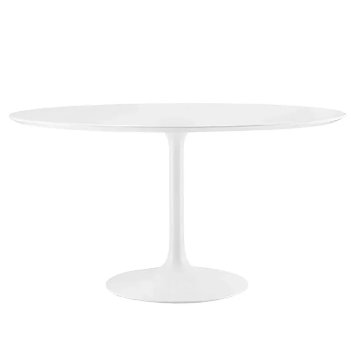 Modway – Lippa 54in Round Wood Top Dining Table in White – EEI-1119-WHI