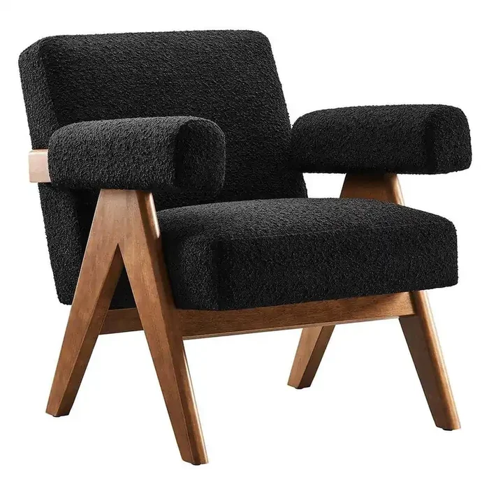 Modway – Lyra Boucle Fabric Armchair – EEI-6502-BLK