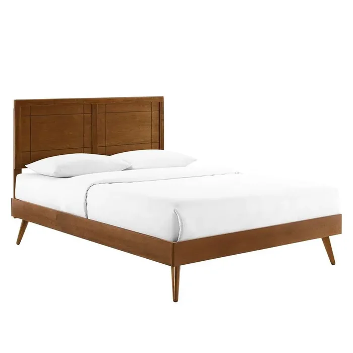 Modway – Marlee Queen Wood Platform Bed With Splayed Legs – MOD-6382-WAL