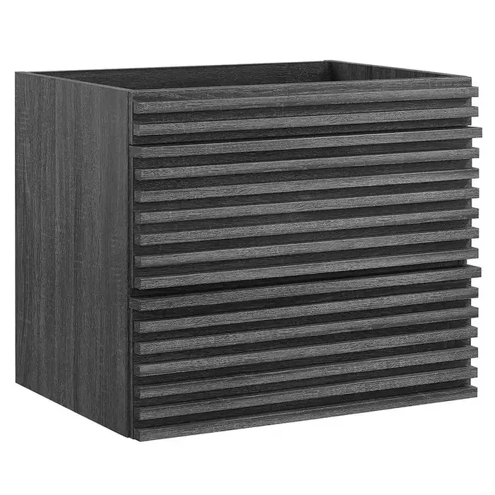 Modway – Render 24in Wall-Mount Bathroom Vanity Cabinet (Sink Basin Not Included) in Charcoal – EEI-4338-CHA