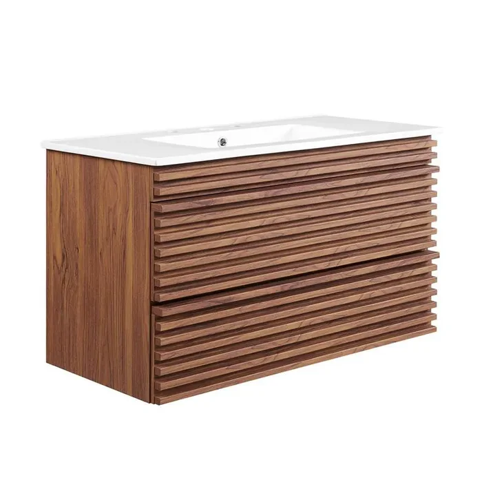 Modway – Render 36in Wall-Mount Bathroom Vanity – EEI-4436-WAL-WHI