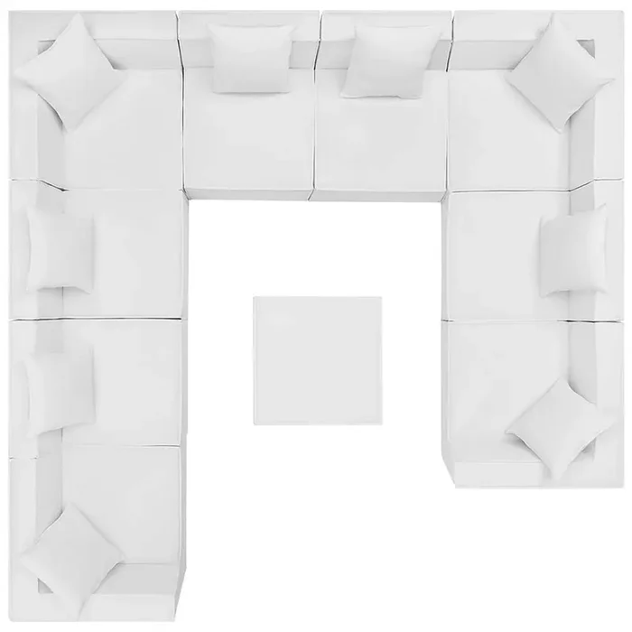 Modway – Saybrook Outdoor Patio Upholstered 10-Piece Sectional Sofa – EEI-4389-WHI