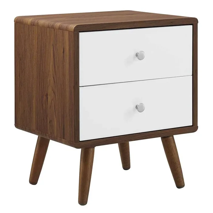 Modway – Transmit 2-Drawer Nightstand – MOD-7017-WAL-WHI