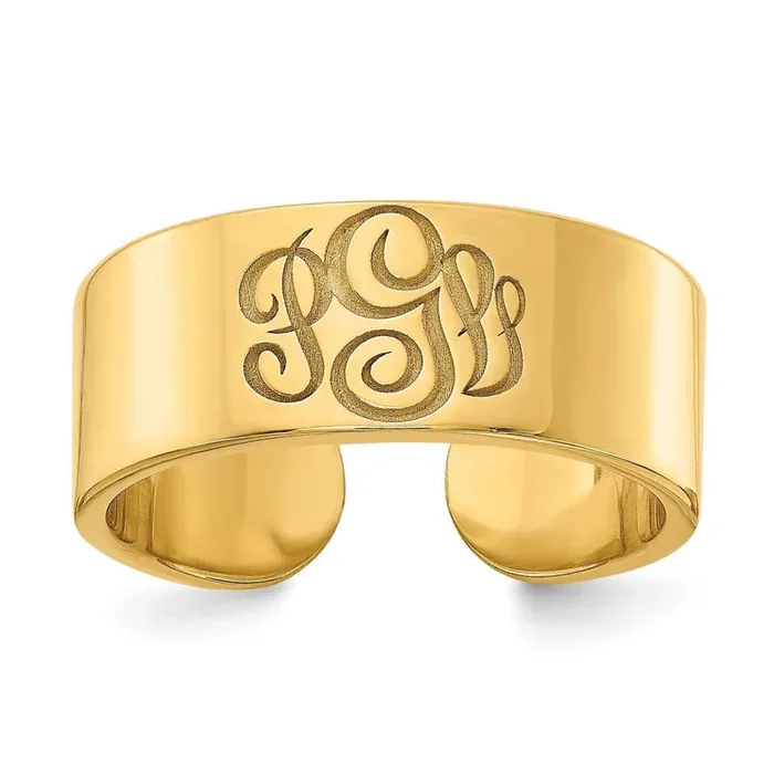 Monogram Cigar Style Band 14k Gold XNR92Y