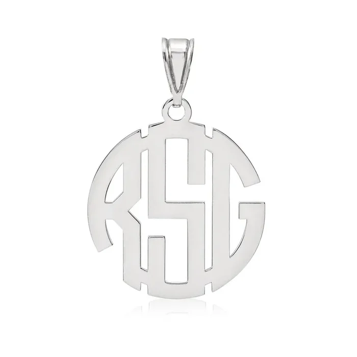 Monogram Pendant 0.18 Gauge Sterling Silver XNA501SS