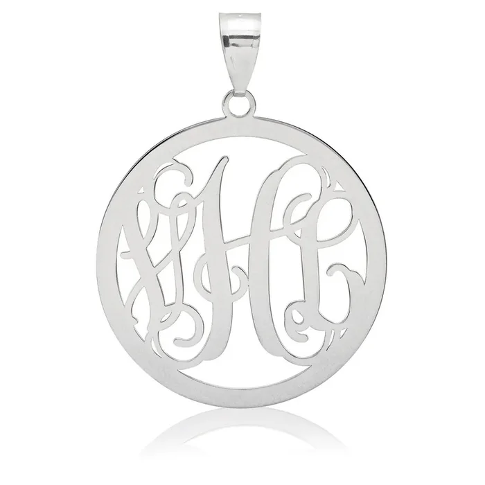 Monogram Pendant .013 Gauge 14k White Gold XNA499W