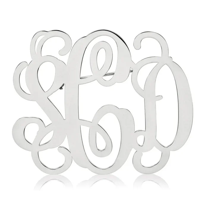 Monogram Pin 0.18 Gauge Sterling Silver XNA504SS