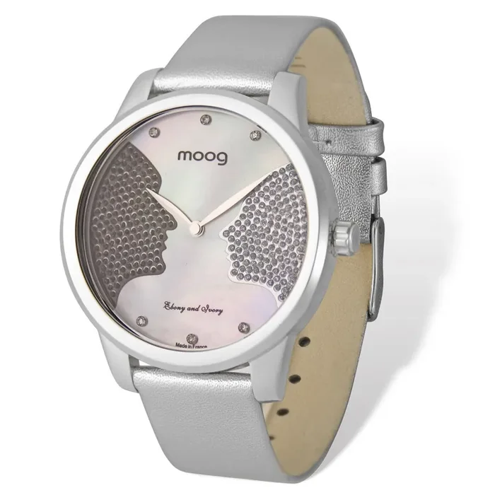 Moog Ebony & Ivory Silver Band Watch – Fashionista