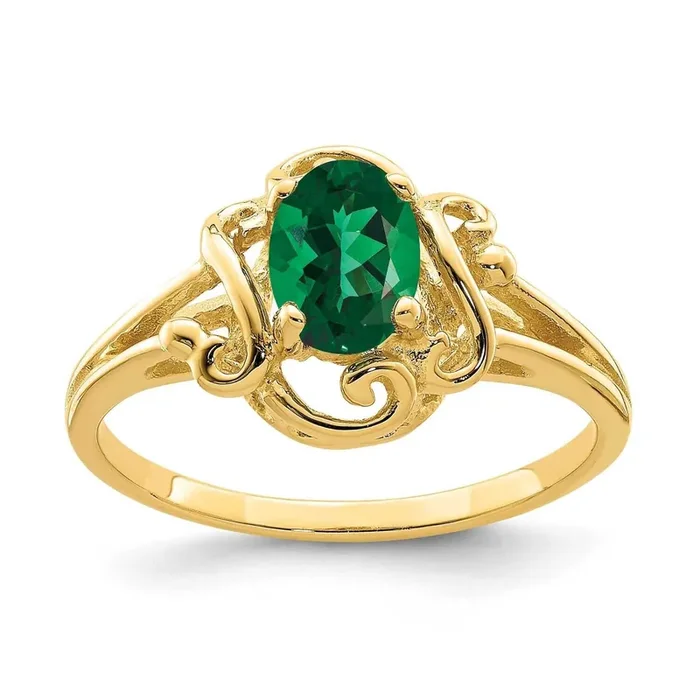 Mount Saint Helens Ring 14k Gold 7x5mm Oval Y2227MS
