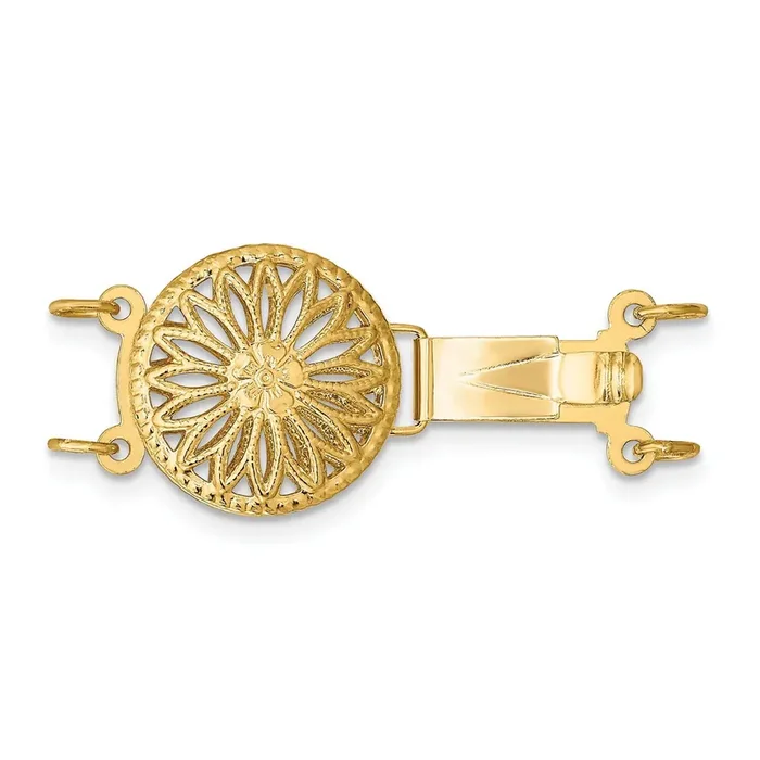 Multi-Strand Bead Pearl Clasp 14k Yellow Gold YG1982