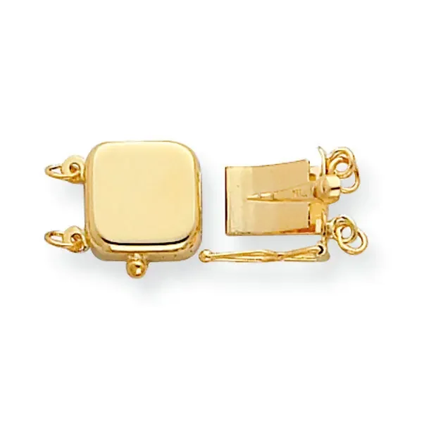 Multi-Strand Bead Pearl Clasp 14k Yellow Gold YG2002