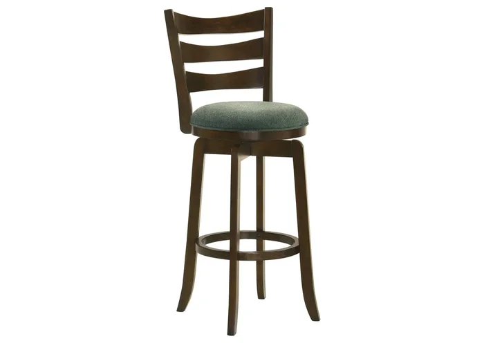 Murphy Wood Pub Height Swivel Bar Chair Hunter Green