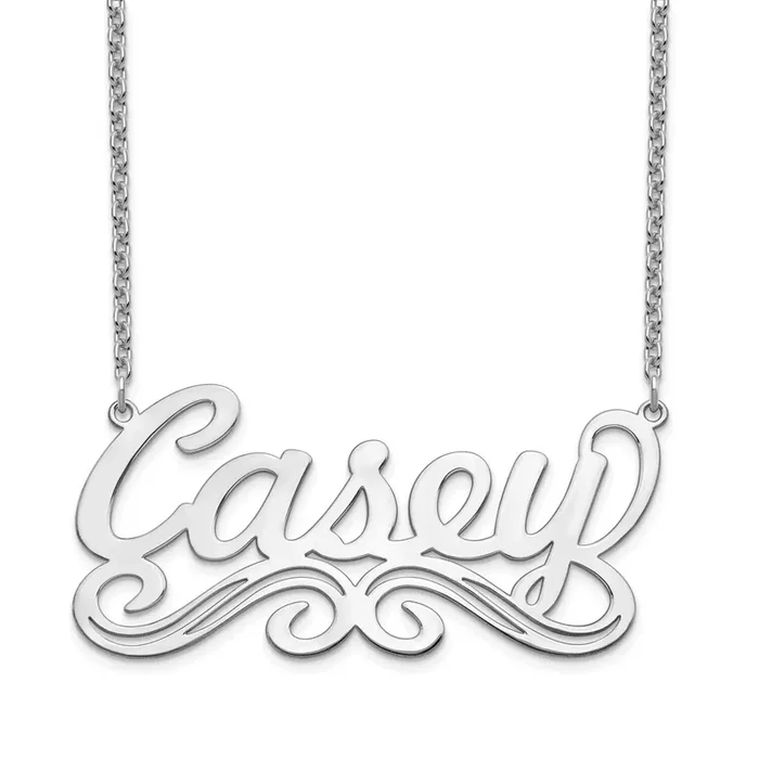 Nameplate Necklace Sterling Silver XNA1059SS