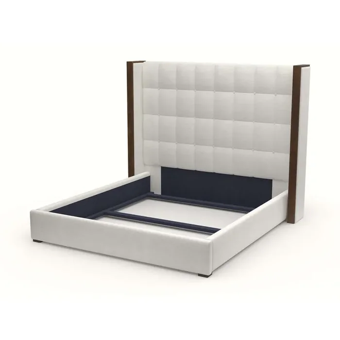 Nativa Interiors – Irenne Box Tufted Upholstered Medium California King Off White Bed – BED-IRENNE-BOX-MID-CA-PF-WHITE